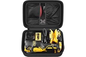 PAIYULE Case Compatible with DEWALT 20V MAX XR Oscillating Multi-Tool DCS354B/ DCS356B, Large Carrying Storage Box Fits for DEWALT 20V MAX XR Battery & Charger,Blades,Sanding Pads and Accessories (Box Only)