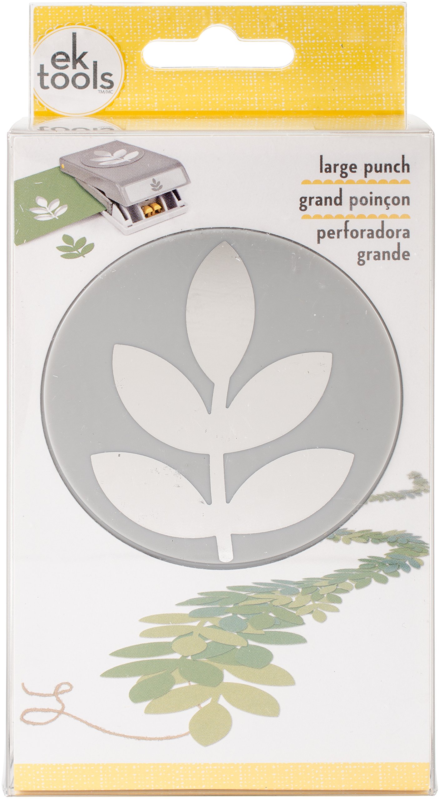 EK Tools Five Leaf Branch Punch, Grey, Large, 7.82 x 15.42 x 3.58 cm