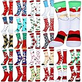 Floraltop 50 Pairs Galentine's Day Fuzzy Socks Bulk for Women Valentine's Day Pink Purple Cozy Heart Plush Sock Holiday Gift