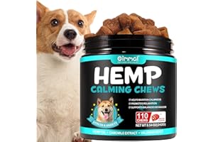 MXCZBSM Dog Calming Treats - 110pc Hemp Calming Chews for Dogs - Dog Anxiety Relief & Stress - Puppy Training Treats for Storms Barking Separation - Cat Anxiety Relief (Bacon)
