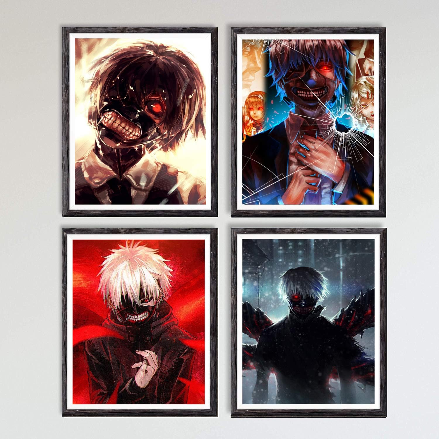 Amazon Com Legend Of Kaneki Ken Mask Of Ghoul Canvas Art Print 8 X 10 Inches No Frame Set Of 4 Kitchen Dining