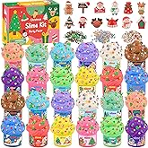 2025 New 24 Pack Christmas Slime Kit, Advent Calendar Butter Slime Set Party Favors for Teen Girls Boys Kids, Stocking Stuffers, Christmas Toys Kit Xmas Classroom Rewards, Advent Calendar 2025 Kids