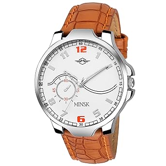 MINSK MK4073 Leather Strap Boys Watch - for Men