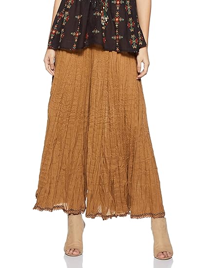 solid flared palazzo