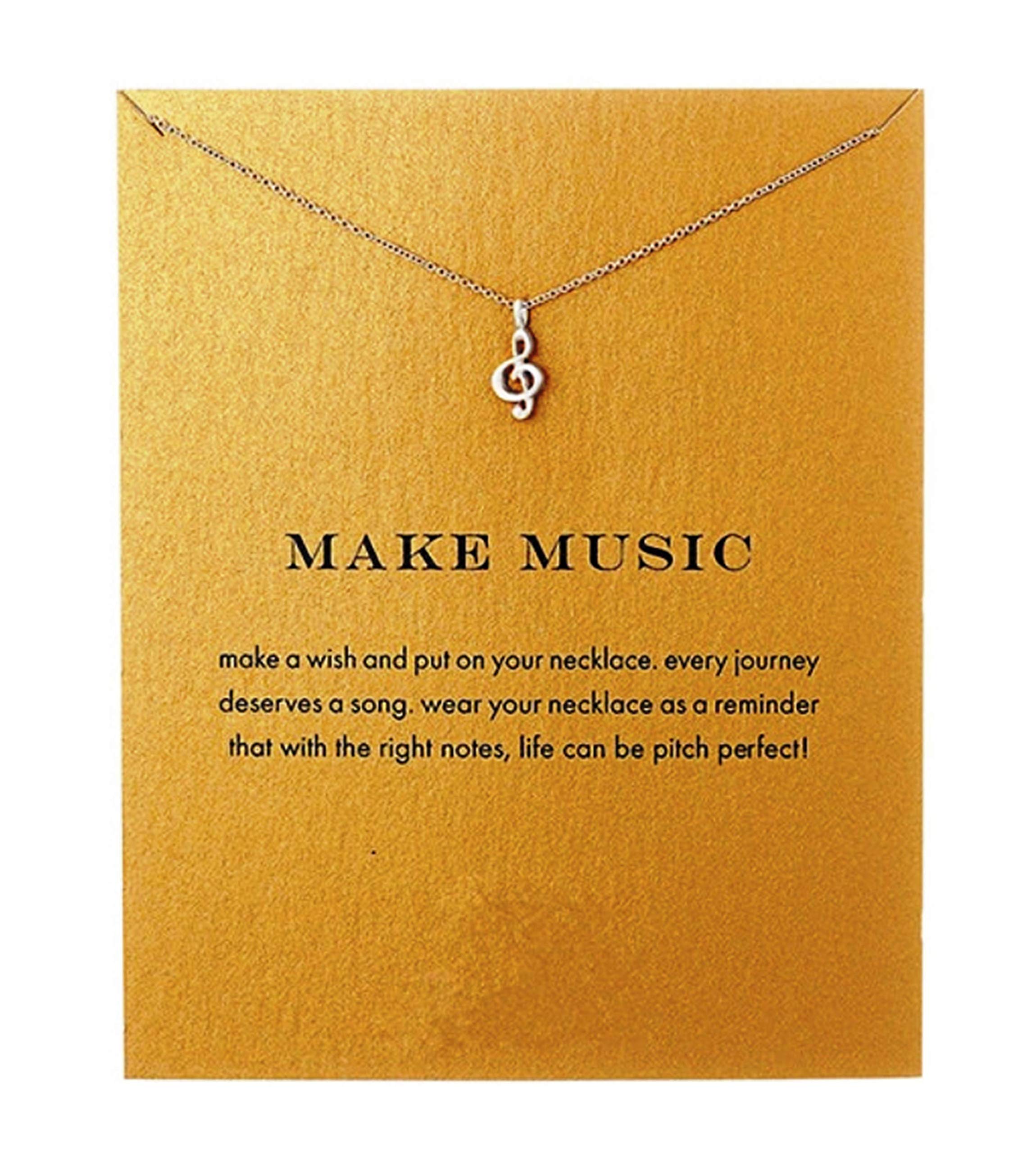 Music Note necklace, Treble Clef, Jewellery Gift for Her