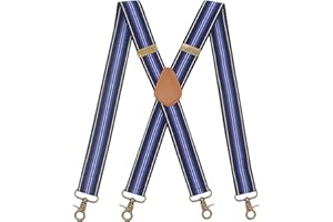 Timiot Mens Suspender 4 Swivel Strong Hooks Adjustable Braces Elastic Comfortable X Style Heavy Duty Strap