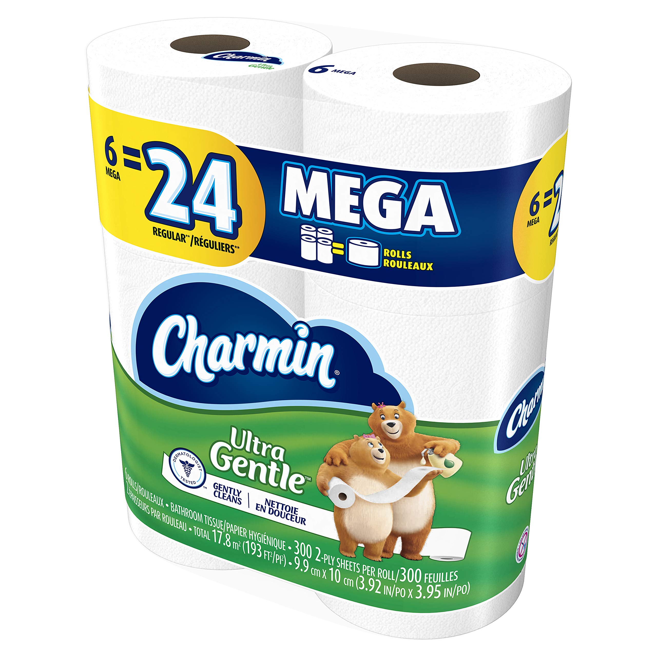 Galleon Charmin Ultra Gentle Toilet Paper, 18 Mega Rolls = 72 Regular