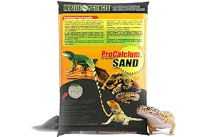 Reptile Sciences Black Pro-Calcium Terrarium Sand - 10 lbs - Natural Substrate for Reptile Habitats & Aquariums, Silica-Free & Mineral-Rich