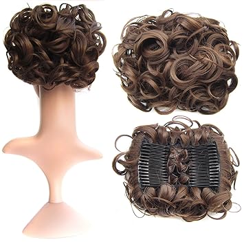 Buy Swacc Short Messy Curly Dish Hair Bun Extension Easy Stretch