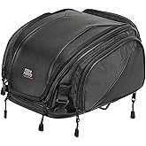 KEMIMOTO Motorcycle Tail Bag 18-22L Expandable Sissy bar Motorcycle Luggage Seat Travel Rear Rack Bag Waterproof for Daul Sport Sportster Softail Dyna Touring Shadow Vulcan