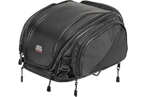 KEMIMOTO Motorcycle Tail Bag 18-22L Expandable Sissy bar Motorcycle Luggage Seat Travel Rear Rack Bag Waterproof for Daul Sport Sportster Softail Dyna Touring Shadow Vulcan