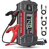 LOKITHOR J402 Jump Starter 3000A 12V 24000Amh Portable Lithium Car Battery Booster Pack for Upto 9.0L Gas and 7.0L Diesel Engines, Jump Box and Jumper Cables, 100W Fast Charging, Smart Digital Screen