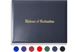 YIIOSS Diploma Holder Diploma Covers 8.5”x11” Imprinted “Diploma of Graduation”for Graduation Certifications Folder,Navy Blue,1-Pack