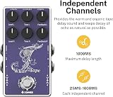 Donner EC1335 Purple Tape Delay Pedal Stereo True Bypass view 4