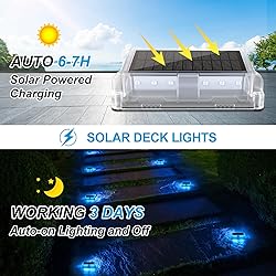 MEIKEE Solar Deck Lights Led Dock Lights 1200mAh
