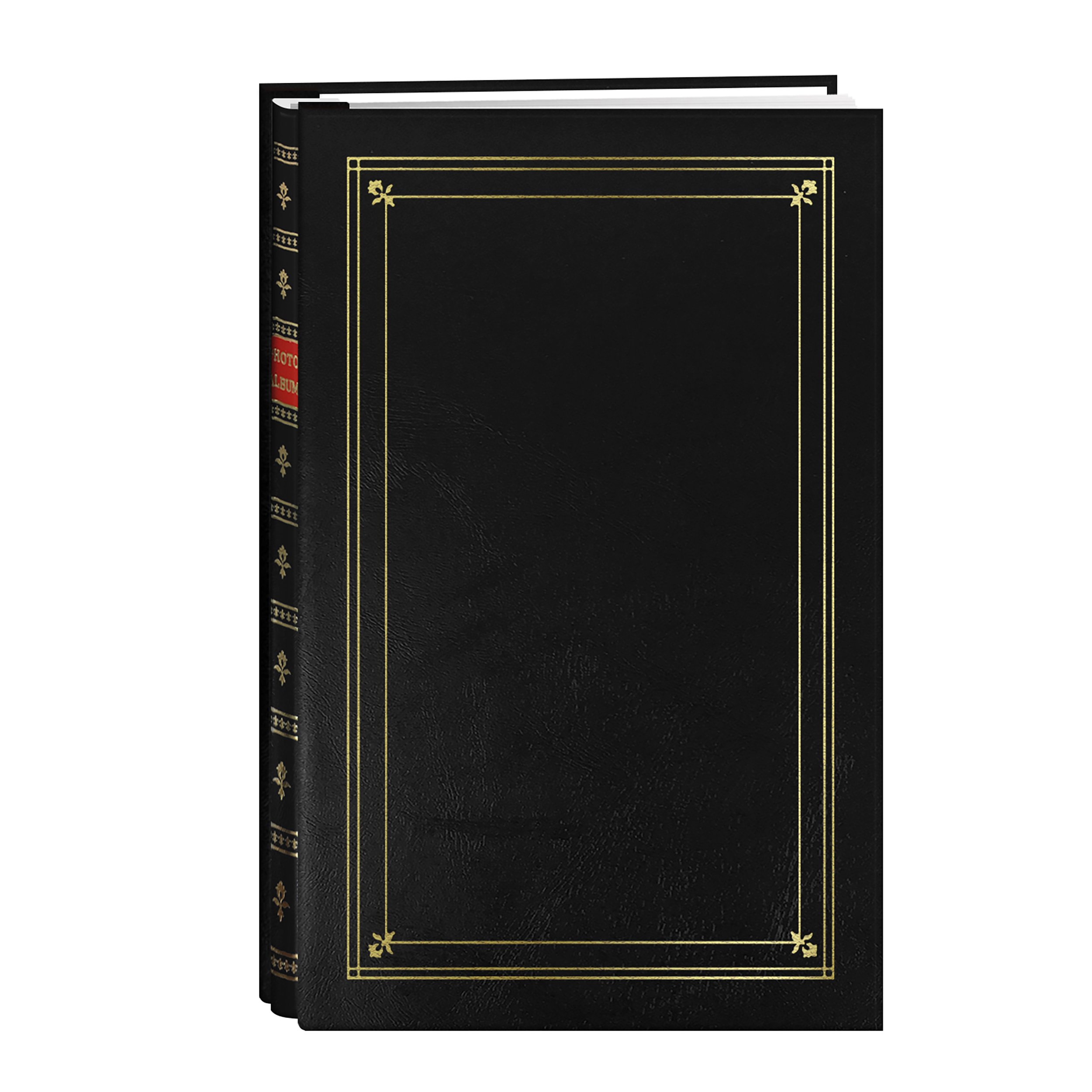 Pioneer Photo Albums Bp-200/Bk 200-Pocket Post Bound Black Leatherette With Gold Accents For 4 By 6-Inch Prints