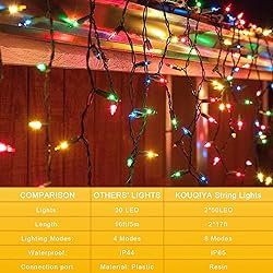 KOUQIYA Battery Operated Christmas Lights, 2 Set of
