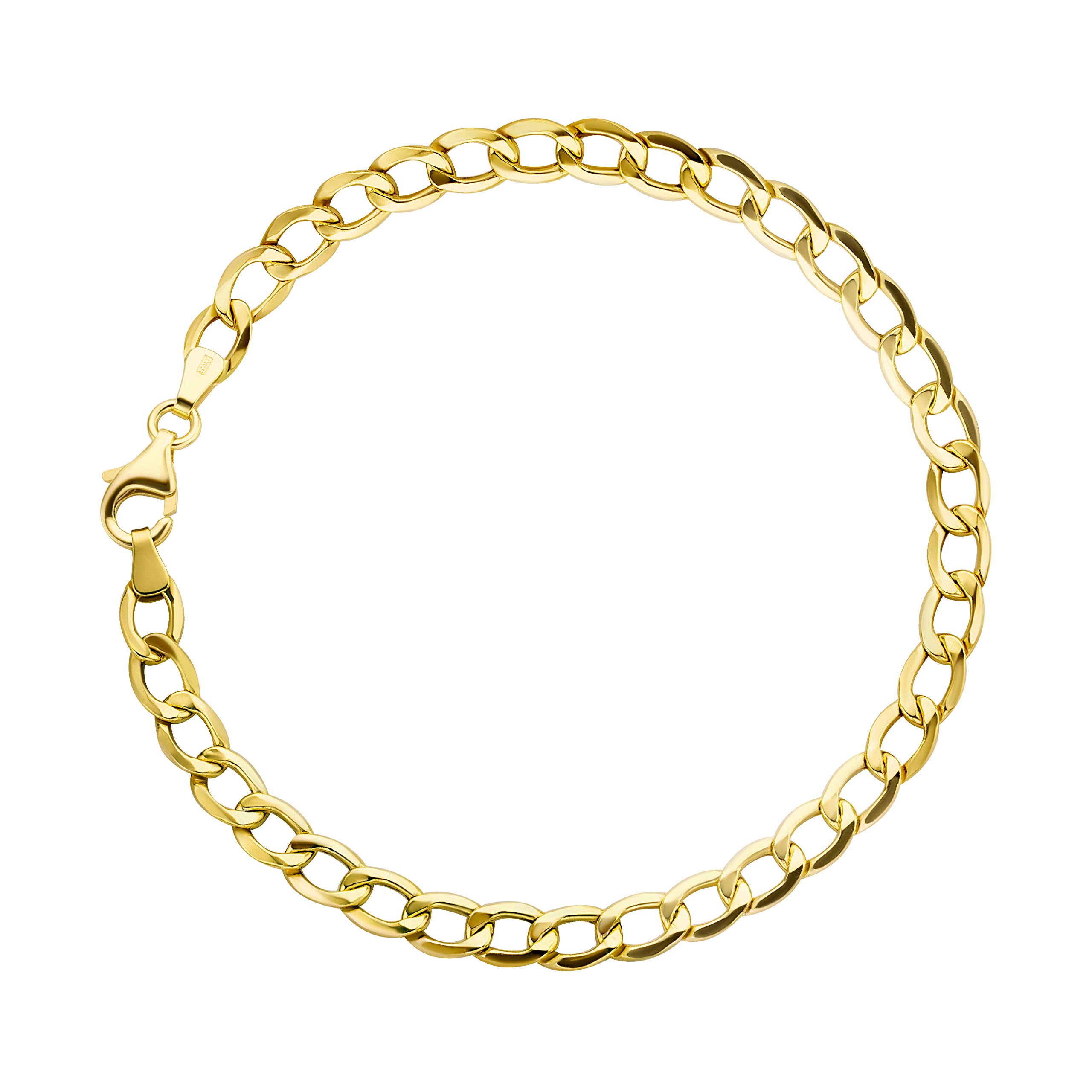 Unisex Chain Bracelet 14ct/585 Gold Bracelet, Yellow Gold, Width: 5.50 mm