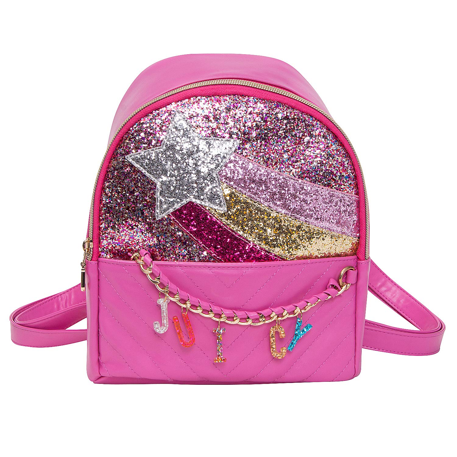 chevron quilted mini backpack