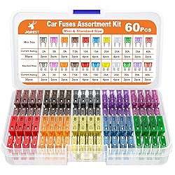 JOREST 60Pcs Car Fuse Assortment Kit - Replacement