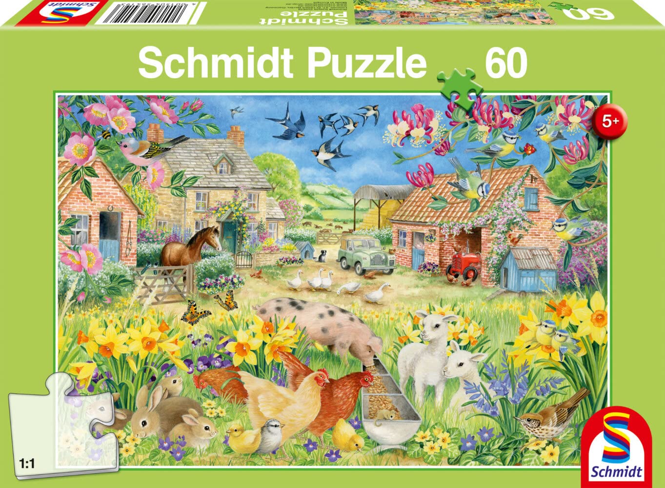 Schmidt Spiele 56419 My Little Farm, 60 Pieces, Children's Puzzle, Multi-Coloured