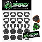 Dragon Grips Rubber Guitar Pick Grip Set, Black, Pack of 20 | Non-Slip Textured Guitar Pick Grips for Better Control and Endurance, Good for Sweaty Hands, Live Performances, and Beginners