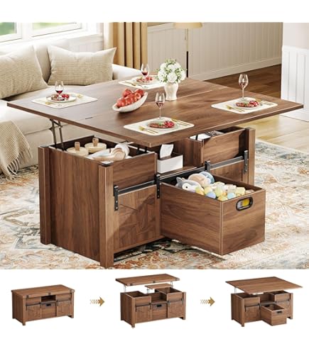 Amazon.com: KEIKI Expandable Desktop Lift Top Nesting Coffee Table
