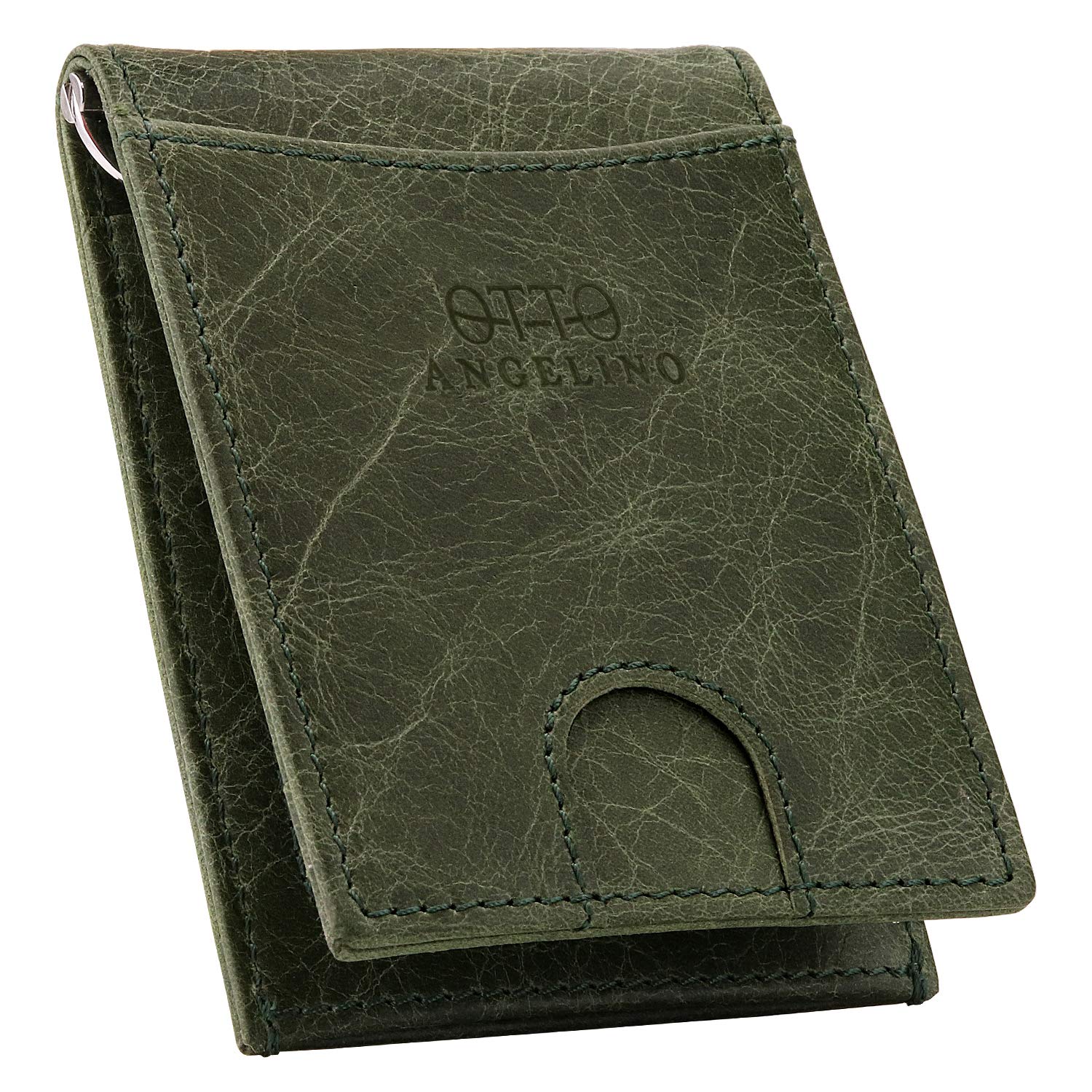 Otto Angelino Top Grain Leather Wallet with Money Clip - RFID Blocking – Unisex