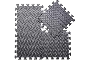 Coolcandy Eva Foam Square Kids Play Mat, 16 Tiles Colorful, 0.4" Thickened Interlocking Foam Floor Tiles