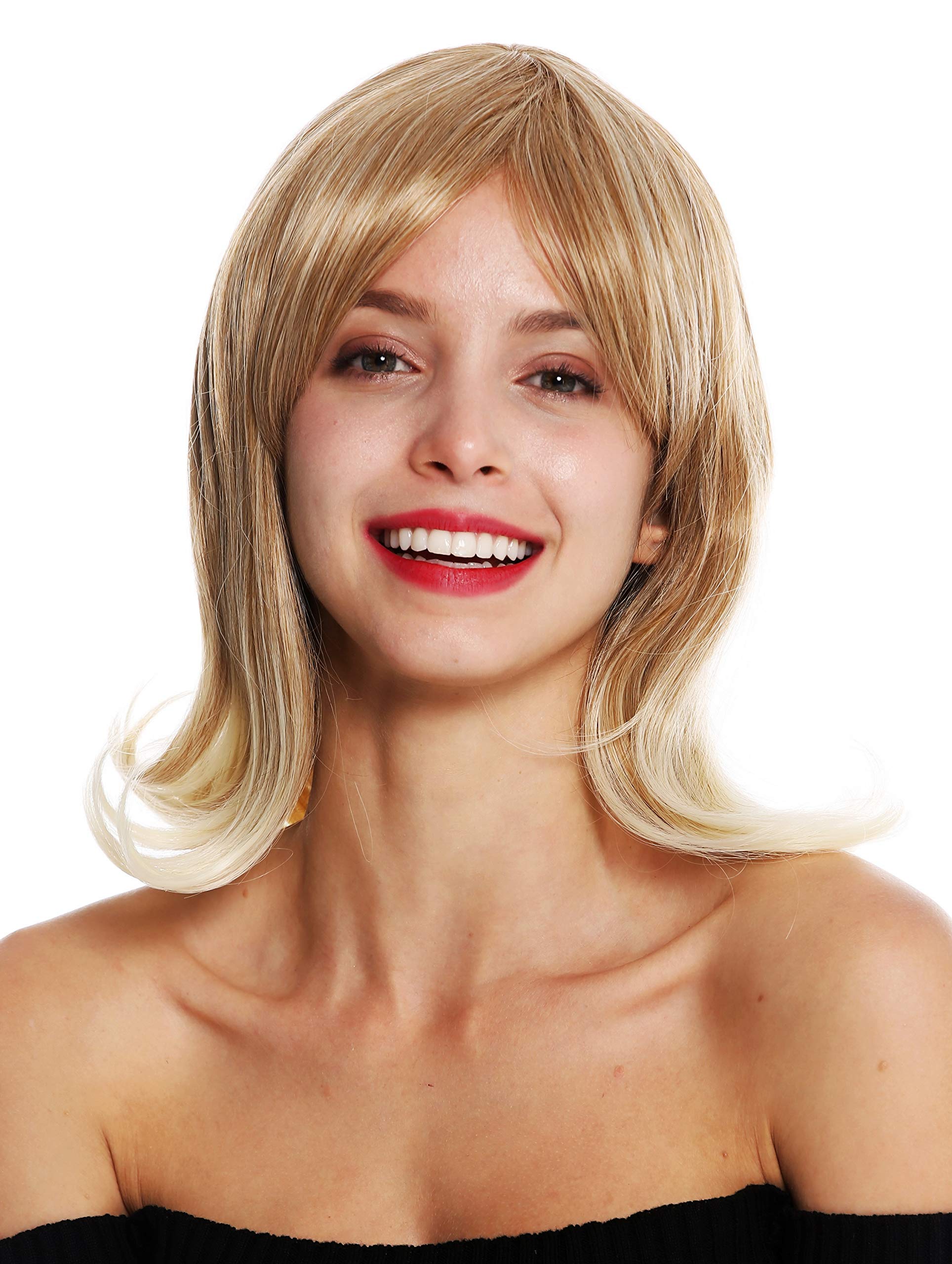 WIG ME UP - 2384-27T613 women's quality wig short blonde mix waved platinum blonde tips retro look