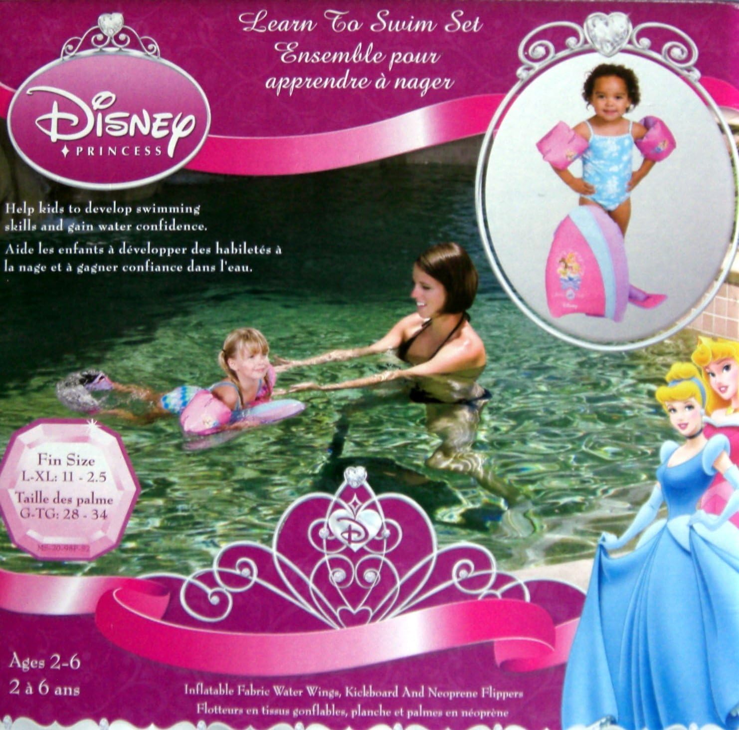Disney PRINCESS Learn to Swim 5piece Set--Ages 2-6