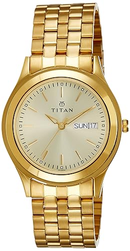 Analog Gold Dial Mens Watch -NJ1648YM05