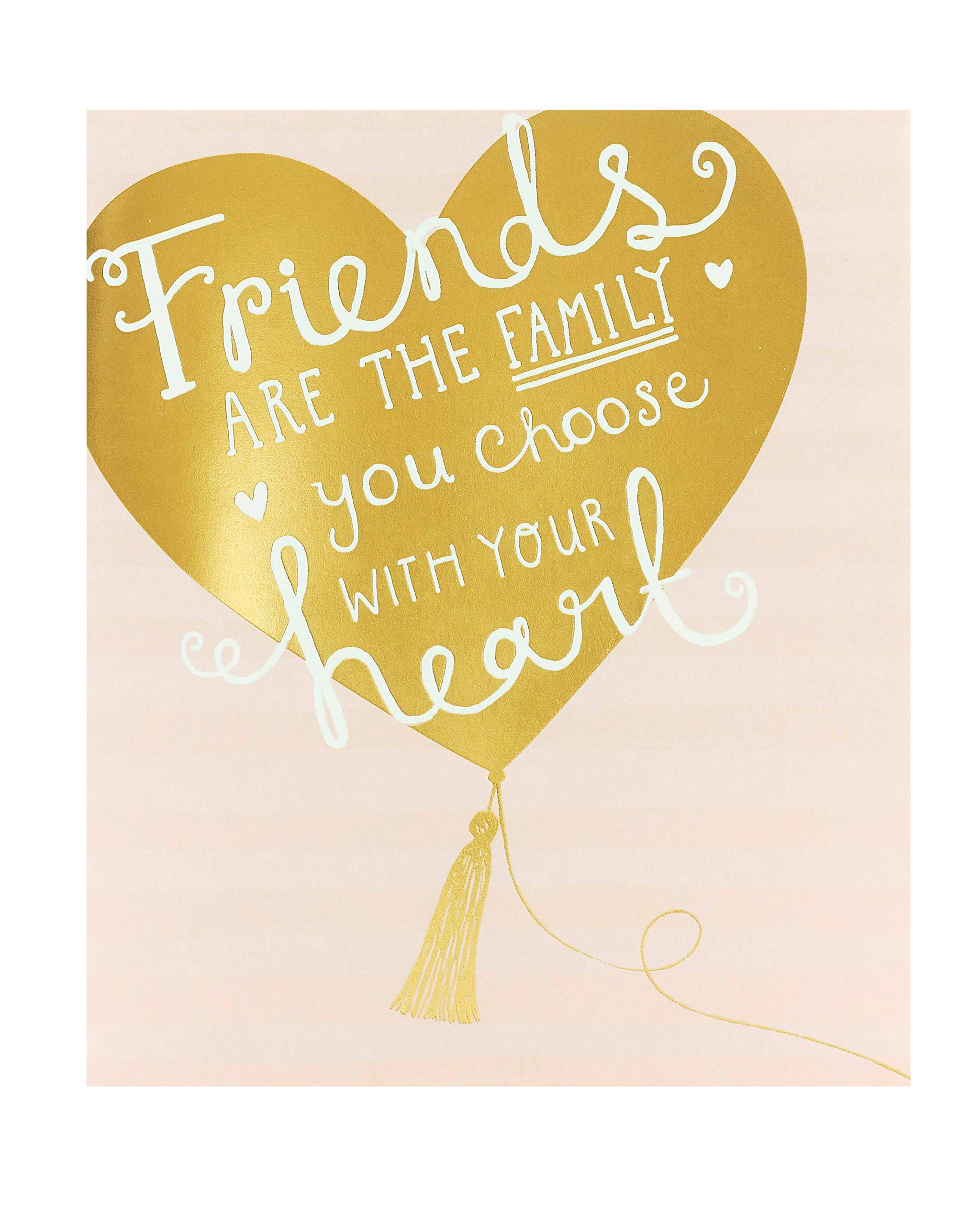 UK Greetings | Birthday Card for Her/Friend | Happy Birthday Gifts | Her, Girls, Women | Pretty Gold Heart Design | With Envelope | 165 x 190 mm