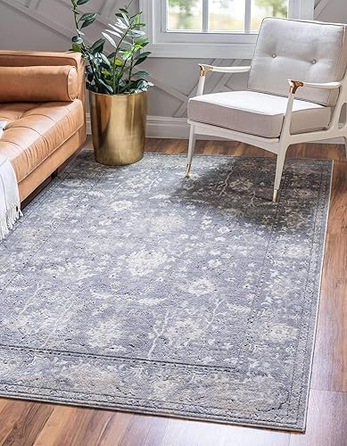 Unique Loom Portland Collection Bohemian Vintage Inspired Tone-on-Tone Design Area Rug (5' 0 x 8' 0 Rectangular, Gray/ Ivory) - Amazon deal for $81.78