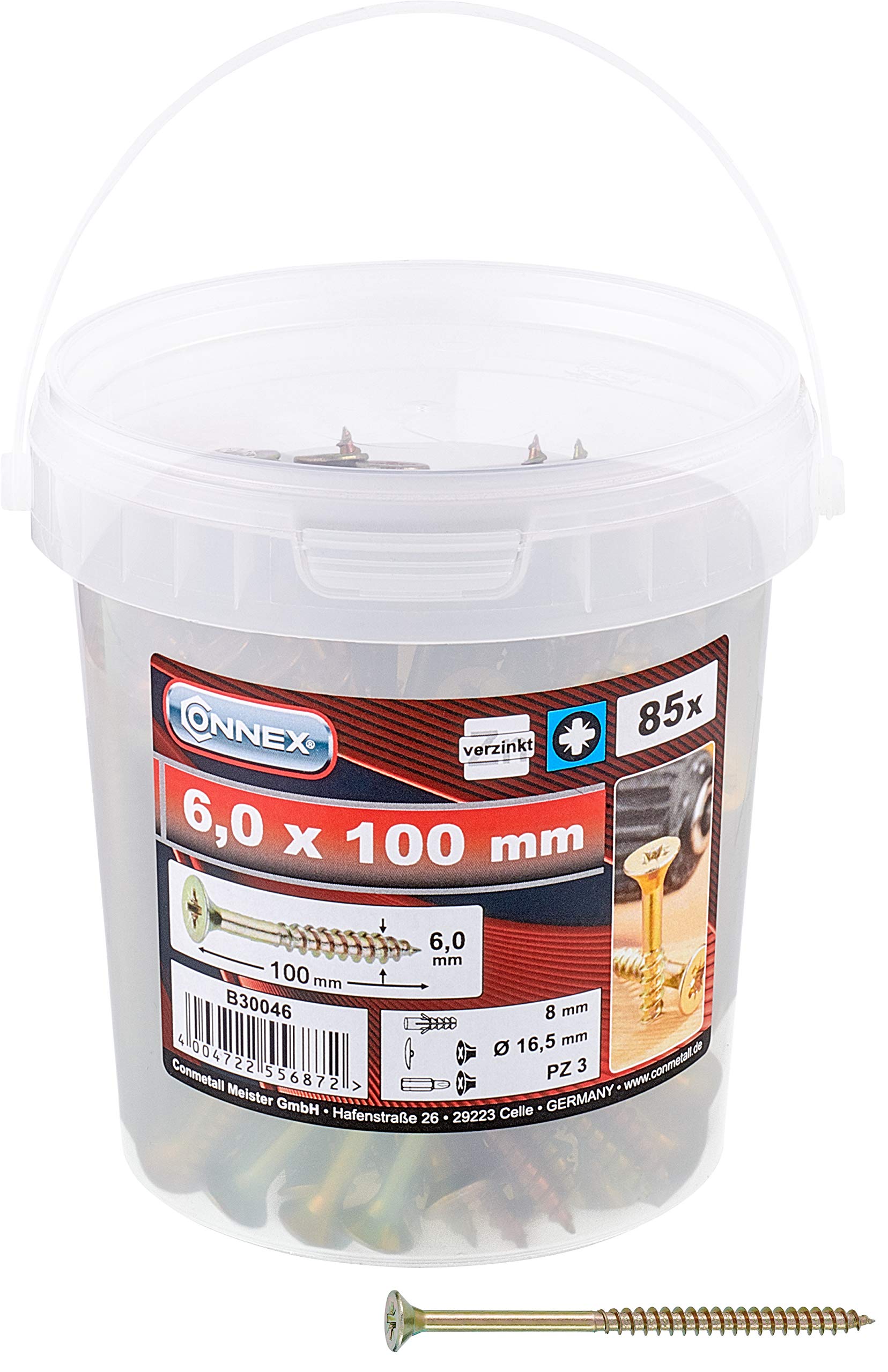 CONNEX B30046 6 x 100mm Uni-Screws in Bucket