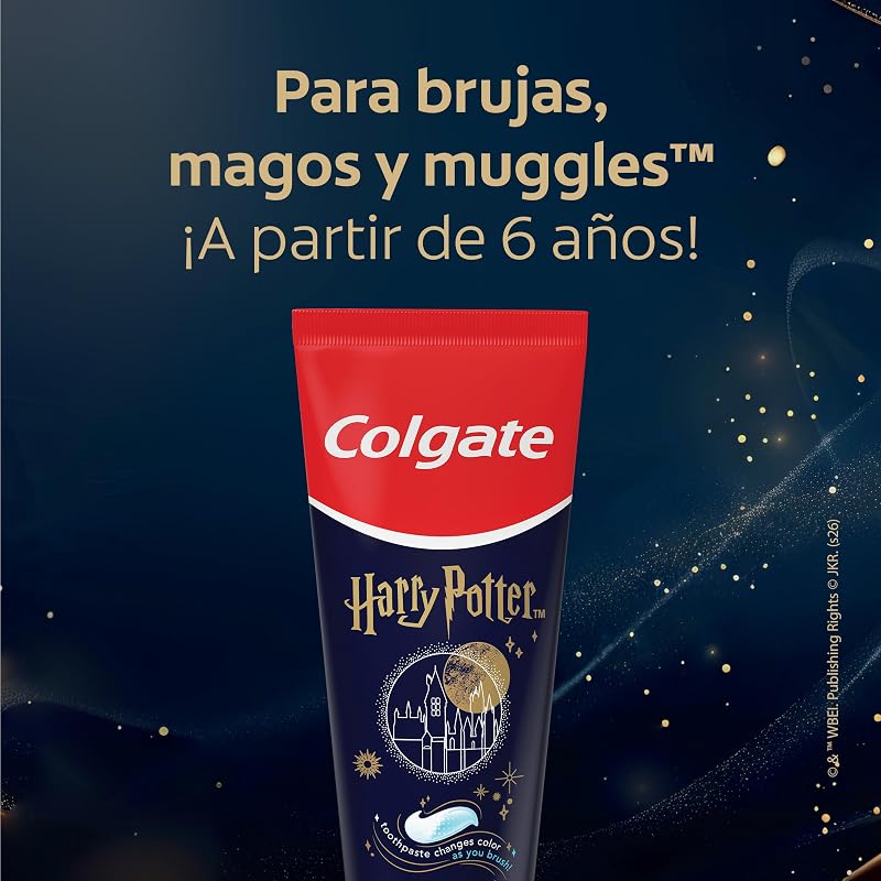 Harry Potter, Pasta de Dientes infantil, 6+ Años, Pack 4x50ml
