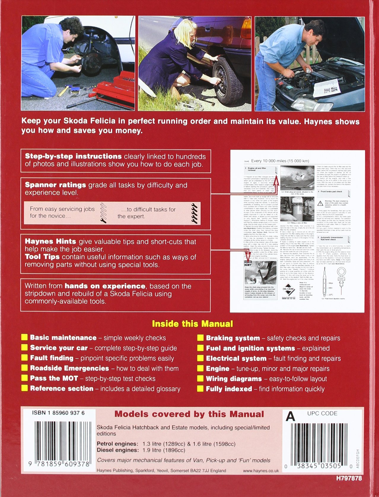 Skoda Felicia Service and Repair Manual (Haynes Service & Repair Manuals):  Mark Coombs, R.M. Jex: 9781859609378: Amazon.com: Books