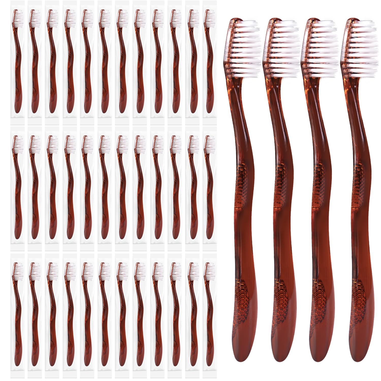 Photo 1 of DR.BRIGHT Bulk Toothbrush (40PCS), Individually Wrapped Toothbrush, Travel Toothbrush Set for Adult & Kid, Tooth Brush, Bulk Toothbrushes for Hotel, Homeless Care, Disposable Use.