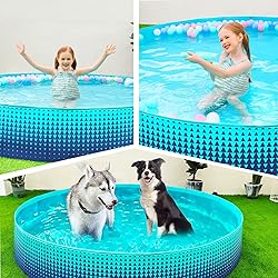Jasonwell Foldable Dog Kiddie Pool - Hard Plastic