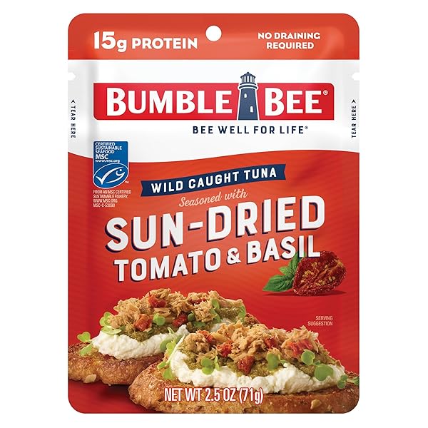BUMBLE BEE SUN-DRIED TOMATO & BASIL SEASONED TUNA,...