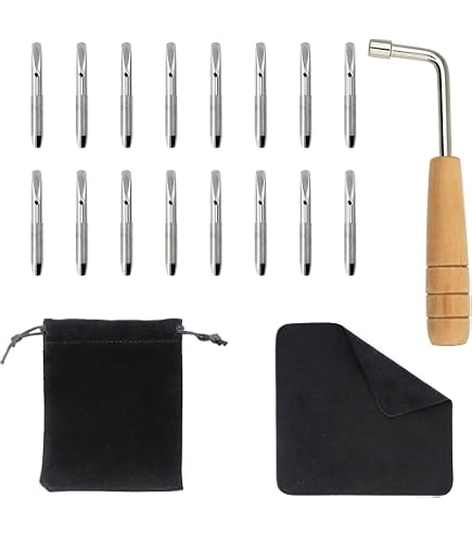 HEALLILY 16 Pcs Cordes De Remplacement Pour Lyre Harp - Chaînes Métalliques Instruments De Musique