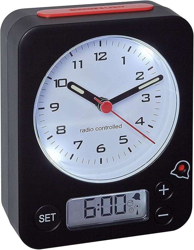 TFADostmann Radio Controlled Electronic Alarm Clock COMBO TFA 60.1511