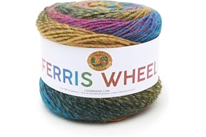 Lion Brand Yarn, Muticolor Ferris Wheel Yarn for Knitting, Crocheting, and Crafts, Summer Day, 1 Pack