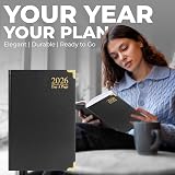 ZYBUX A4-2026 Diary Day a Page with Half Page Sat Sun Black view 7