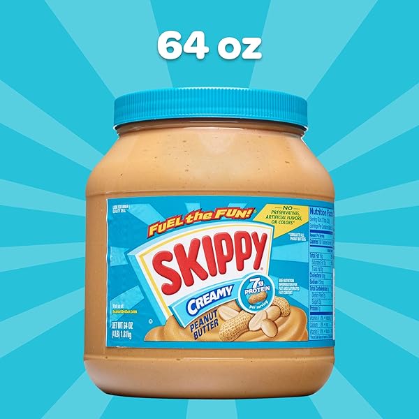 SKIPPY CREAMY PEANUT BUTTER, 64 OUNCE