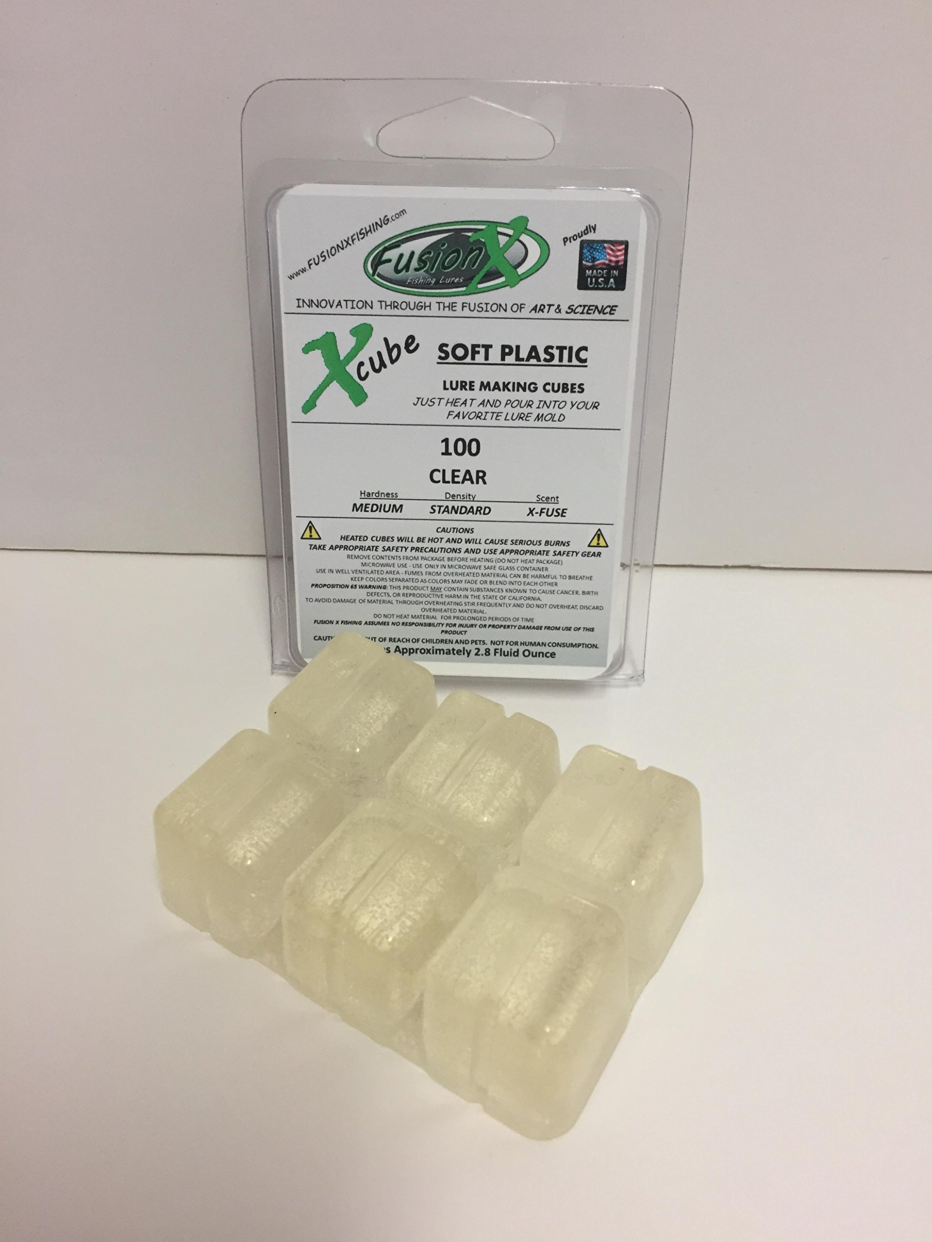 Fusion X Fishing - Xcube Soft Plastic Plastisol Fishing Lure Making Cubes - Single Pack 2.8 fl oz - 225 Colors - Make Your own Soft Plastic Rubber Fishing Lures.