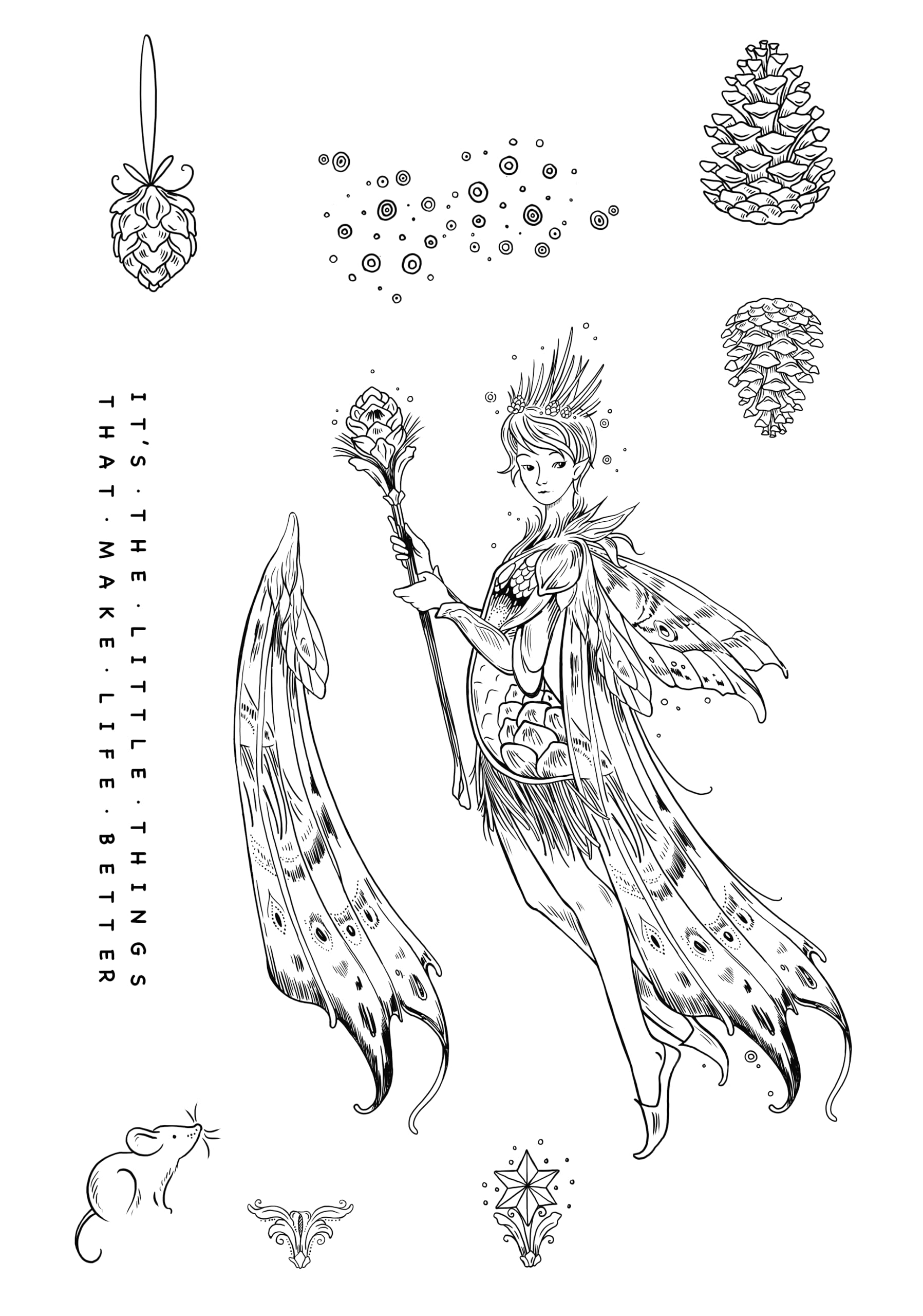 KatKin Krafts Clear Stamp Set-Pine Cone, 6 x 8 ins