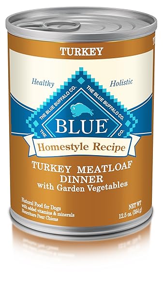 BLUE BUFFALO HOMESTYLE RECIPE NATURAL ADULT WET DOG FOOD, TURKEY MEATLOAF 12.5-OZ CAN