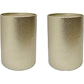 Christopher Knight Home Kaylee Modern Round Hammered Iron Accent Table (2 Pack) -Gold