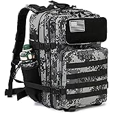 QT&QY 25L/45L Military Tactical Backpack For Men Molle Daypack 3 Day Bug Out Bag Hiking Rucksack With Bottle Holder